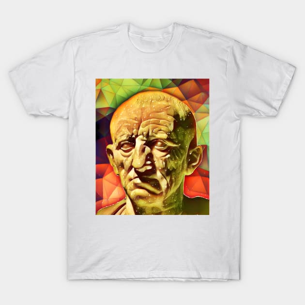 Cato the Elder Snow Portrait | Cato the Elder Artwork 15 T-Shirt by JustLit